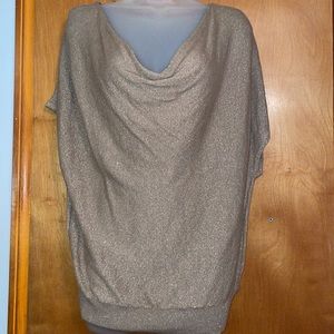 Gold sparkly sweater. Perfect for a holiday party
